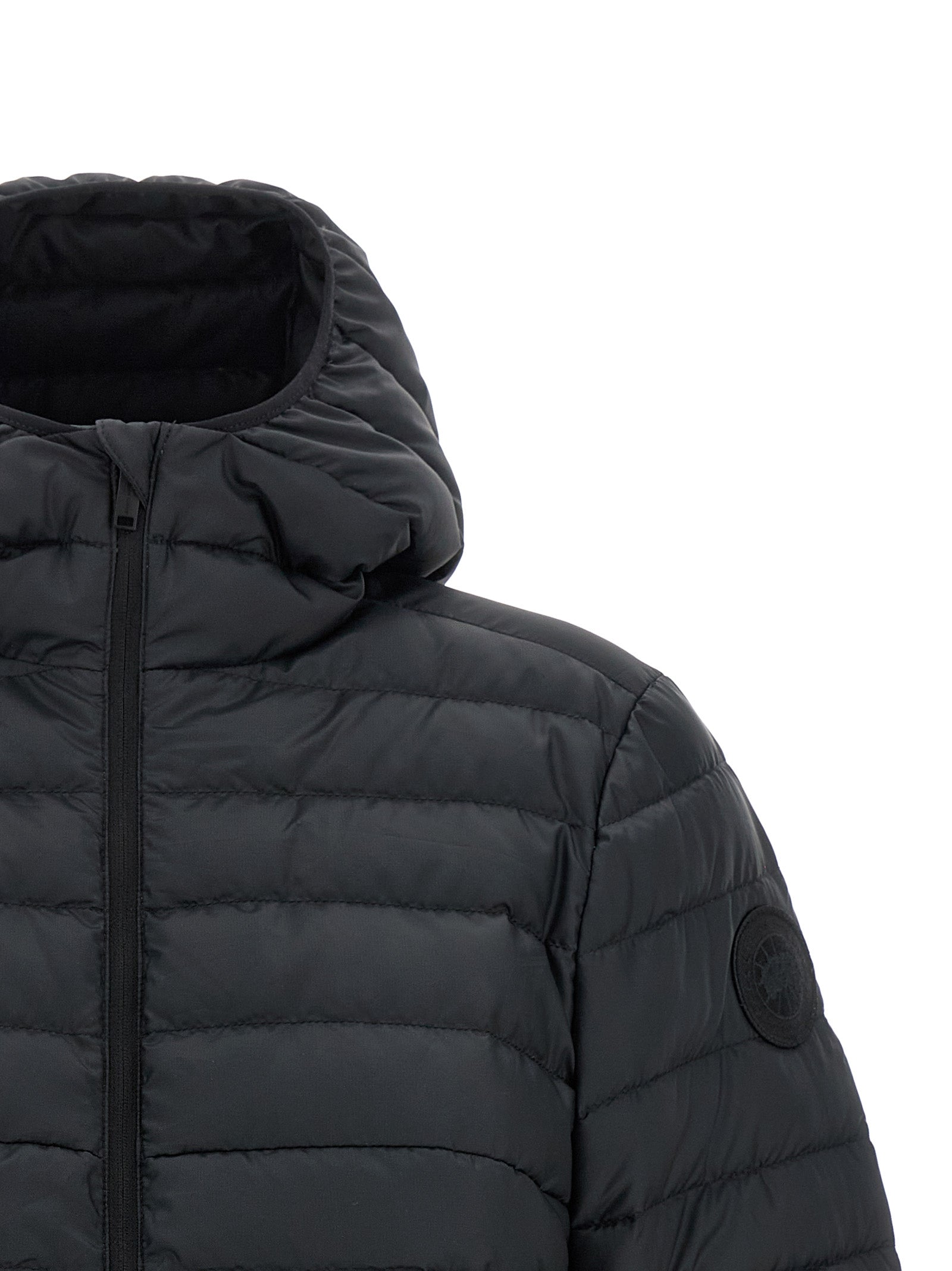 Aethera Black Polyamide Full-Length Jacket