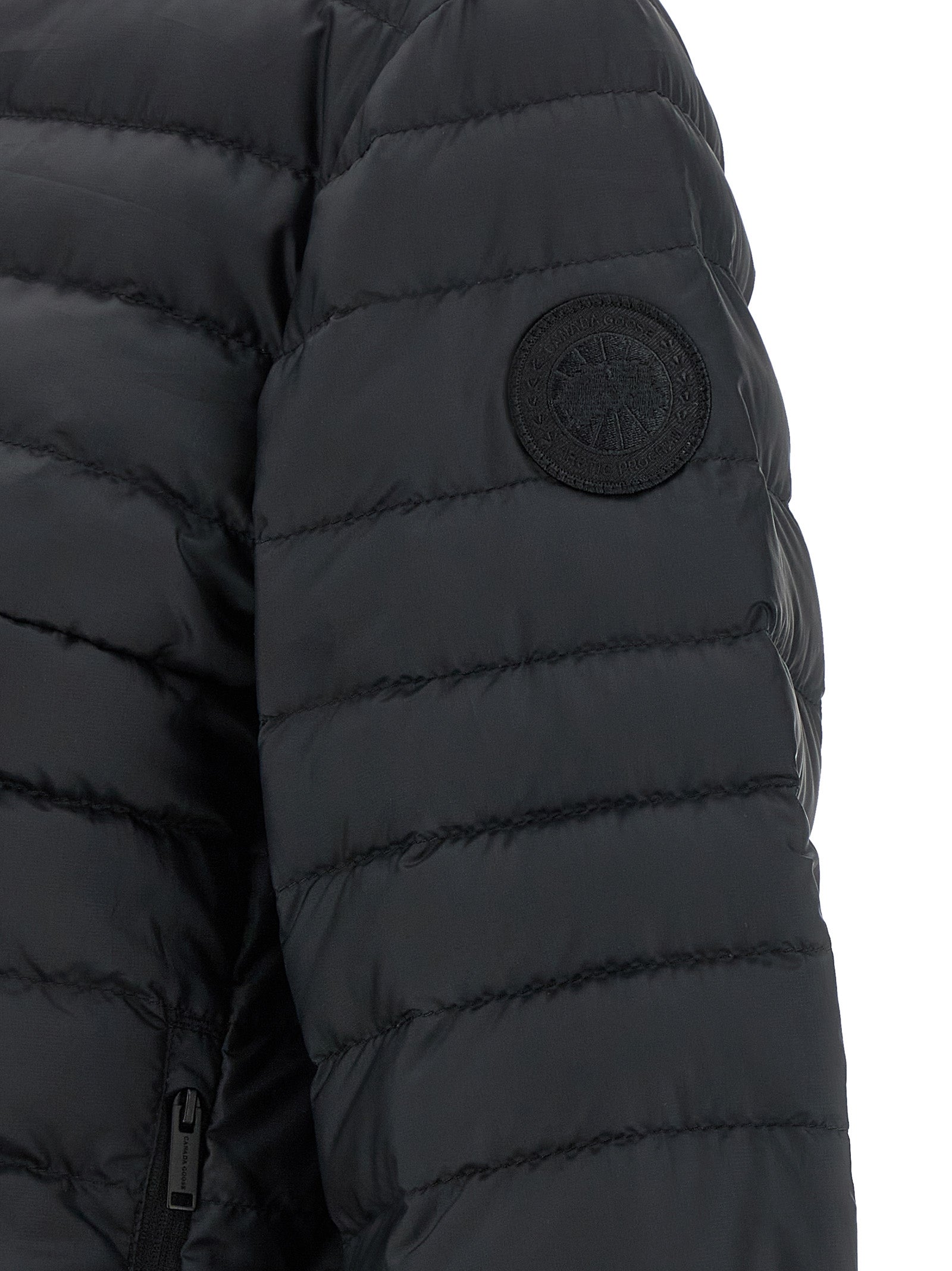 Aethera Black Polyamide Full-Length Jacket