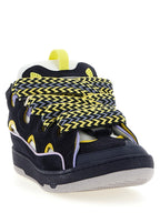 Calf Leather & Suede Curb Sneakers