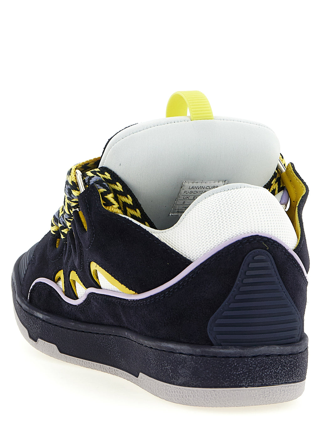 Calf Leather & Suede Curb Sneakers
