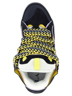 Calf Leather & Suede Curb Sneakers