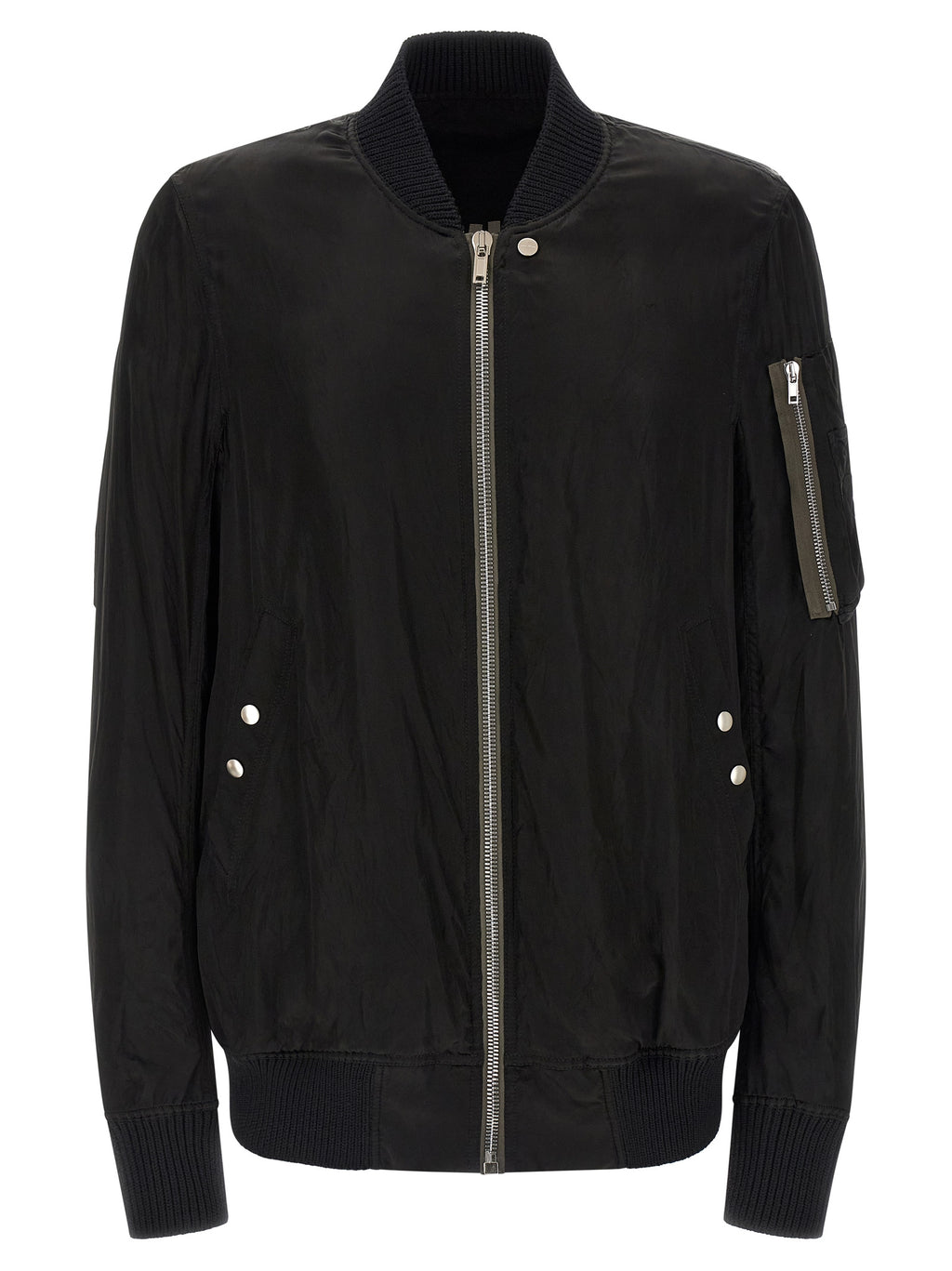 Classic Flight Bomber Jacket in Cupro Fabric