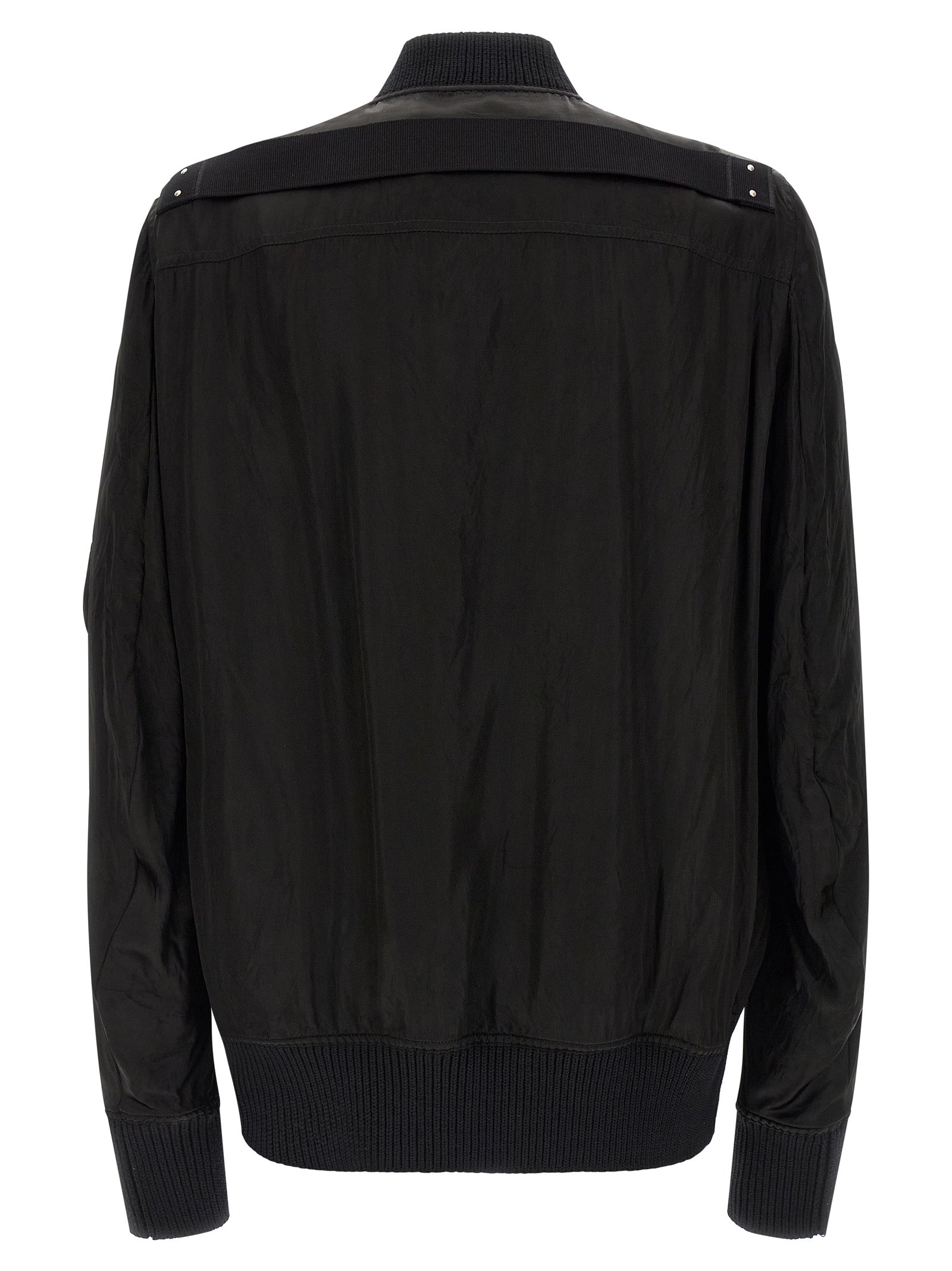Classic Flight Bomber Jacket in Cupro Fabric
