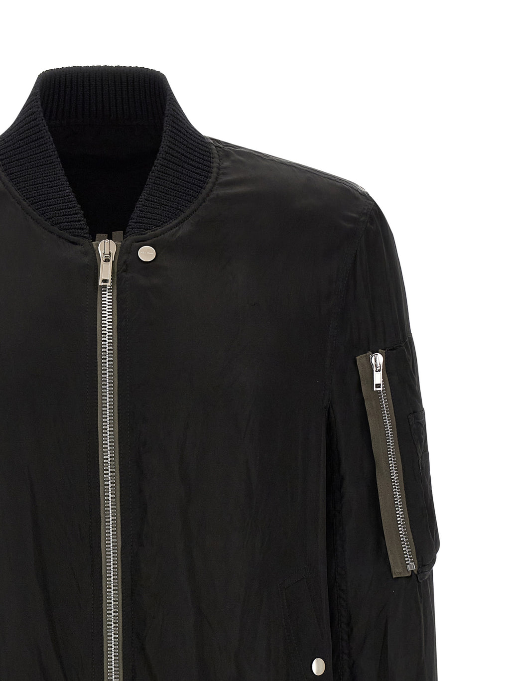 Classic Flight Bomber Jacket in Cupro Fabric