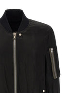 Classic Flight Bomber Jacket in Cupro Fabric