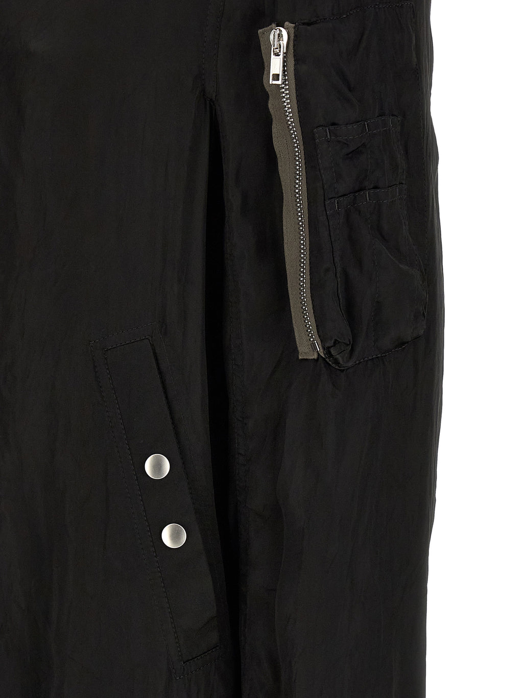 Classic Flight Bomber Jacket in Cupro Fabric