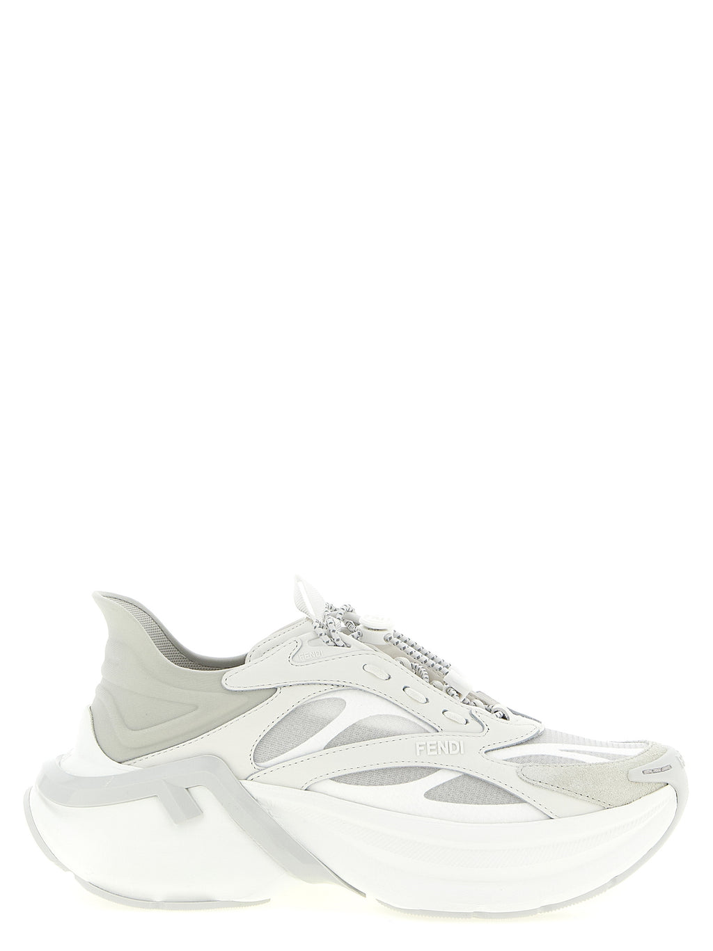 Gray Calfskin F-Light Sneakers