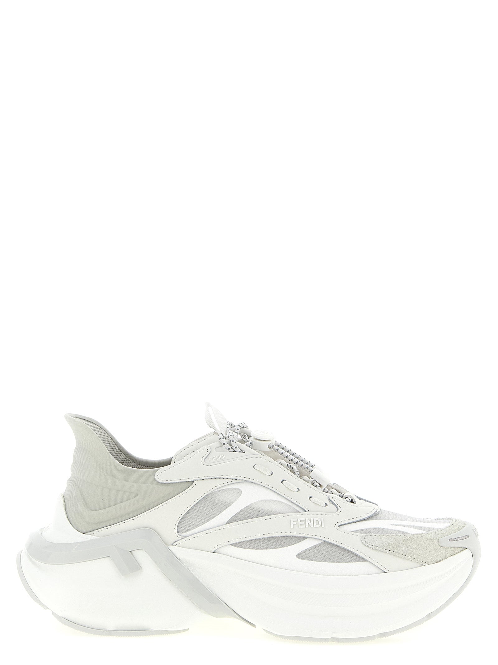 Gray Calfskin F-Light Sneakers