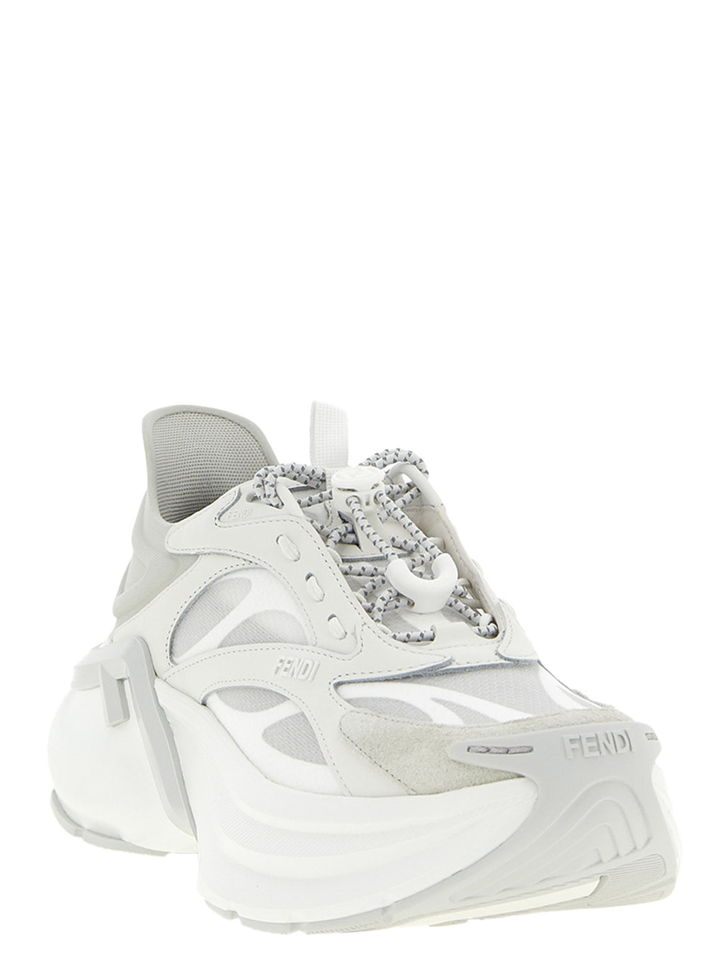 Gray Calfskin F-Light Sneakers