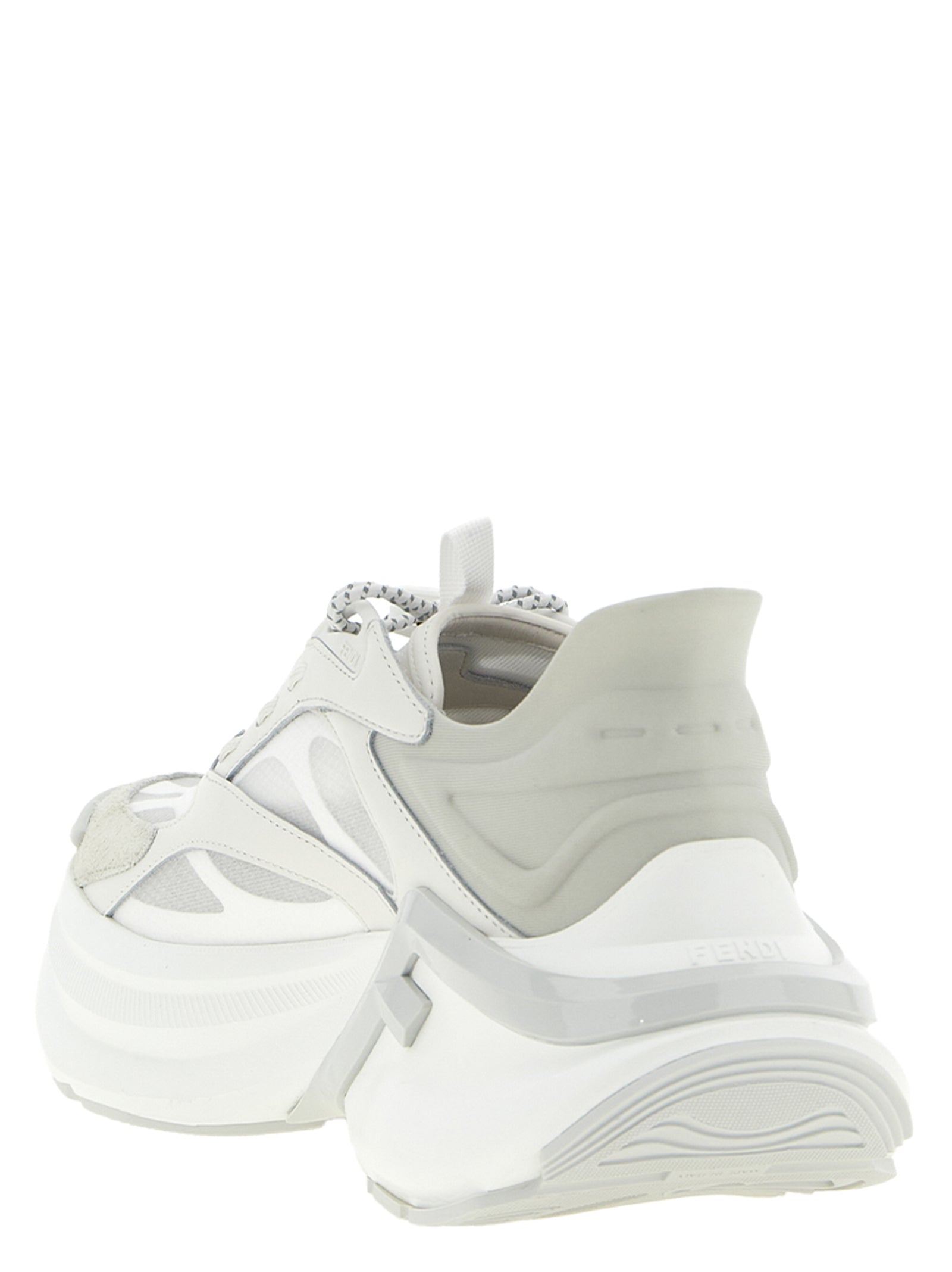 Gray Calfskin F-Light Sneakers