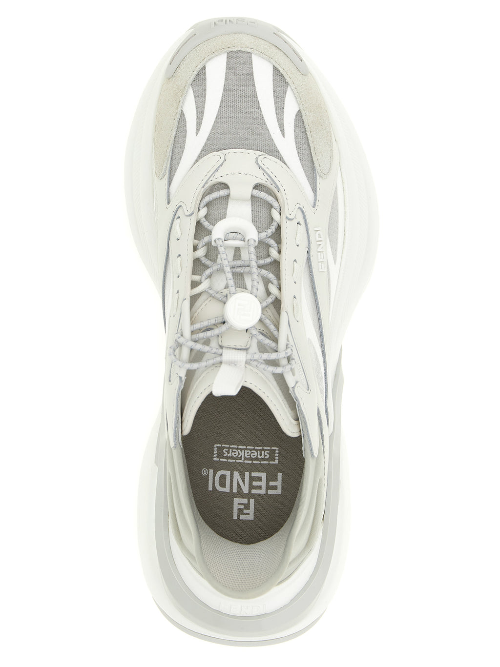 Gray Calfskin F-Light Sneakers