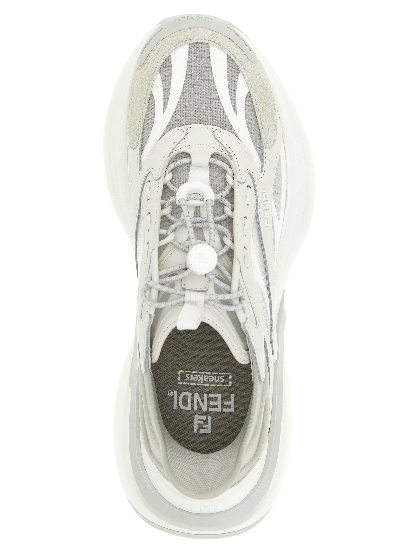 Gray Calfskin F-Light Sneakers