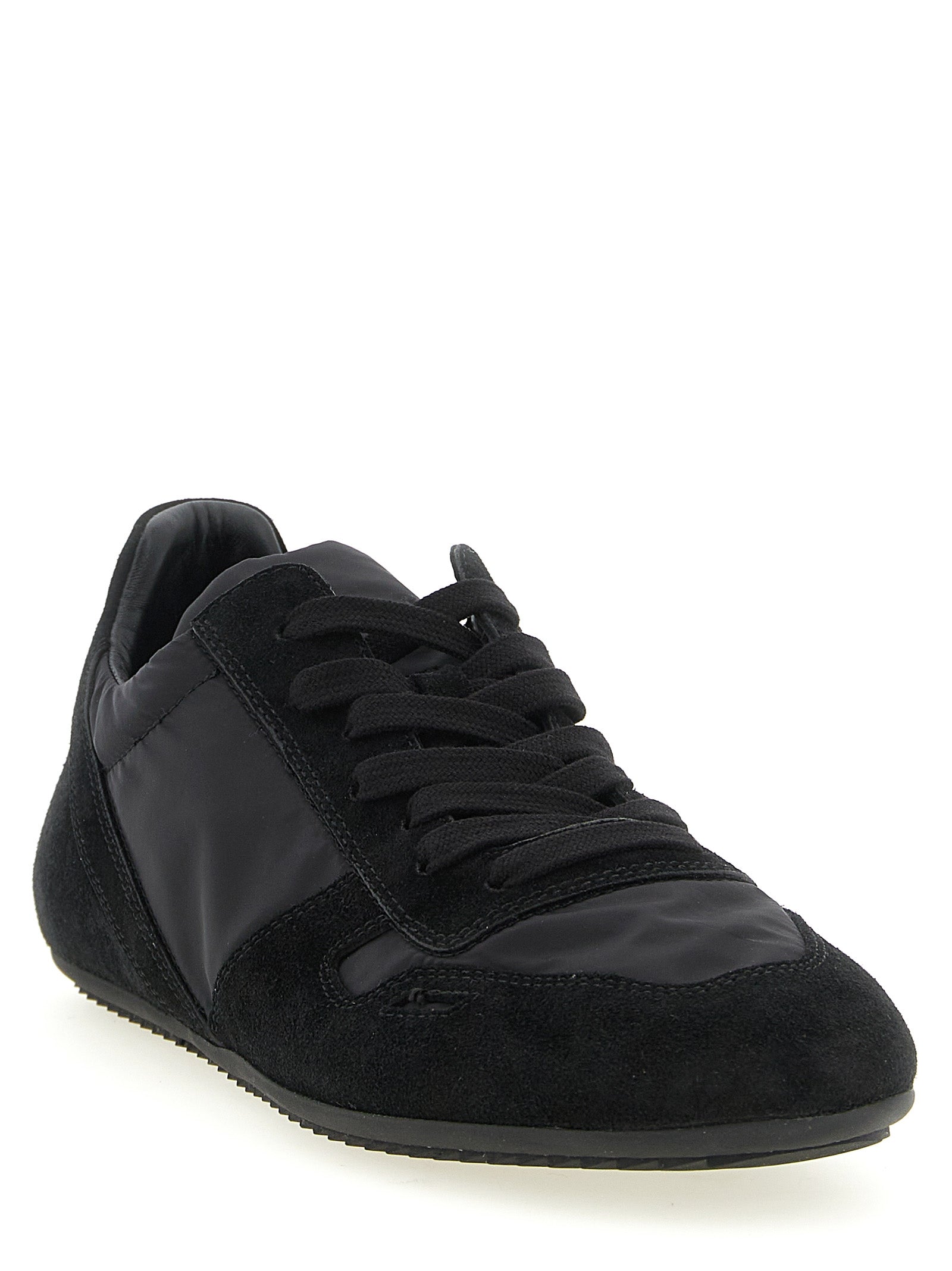 Black Calfskin Athletic Sneakers