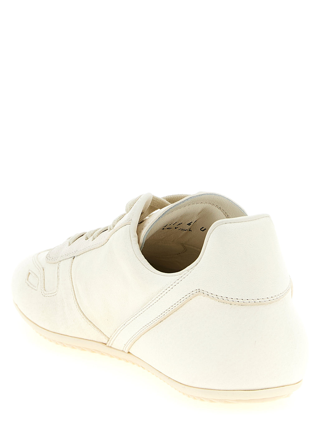 Minimal Sneak White Lamb Leather Low Top Sneakers
