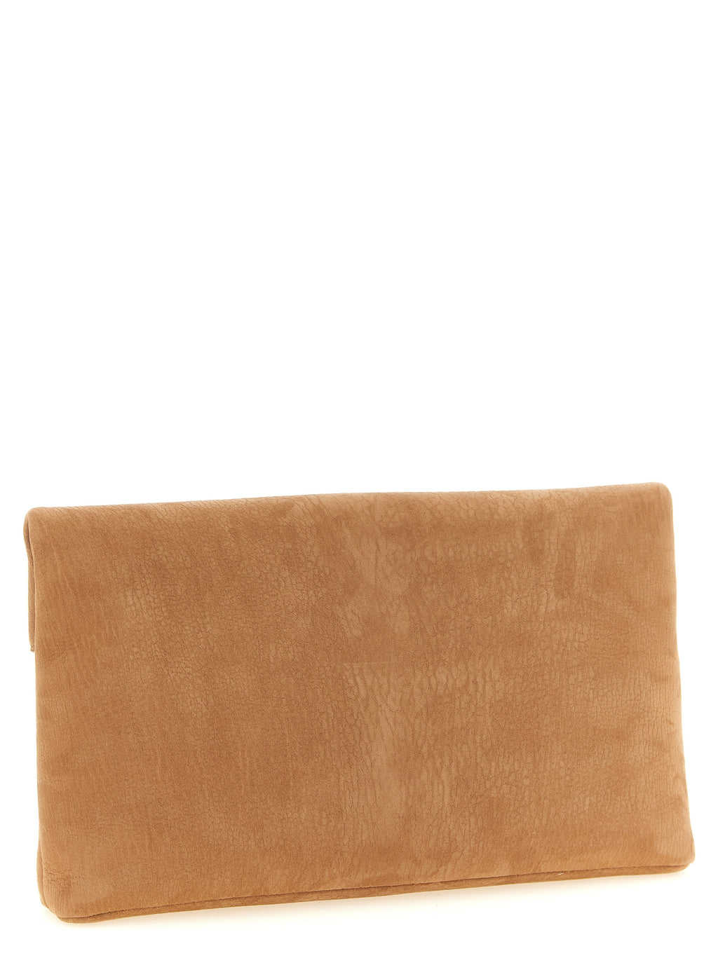 Brown Lamb Leather Maxi Envelope Clutch
