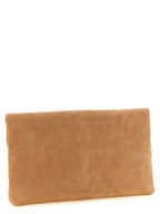 Brown Lamb Leather Maxi Envelope Clutch