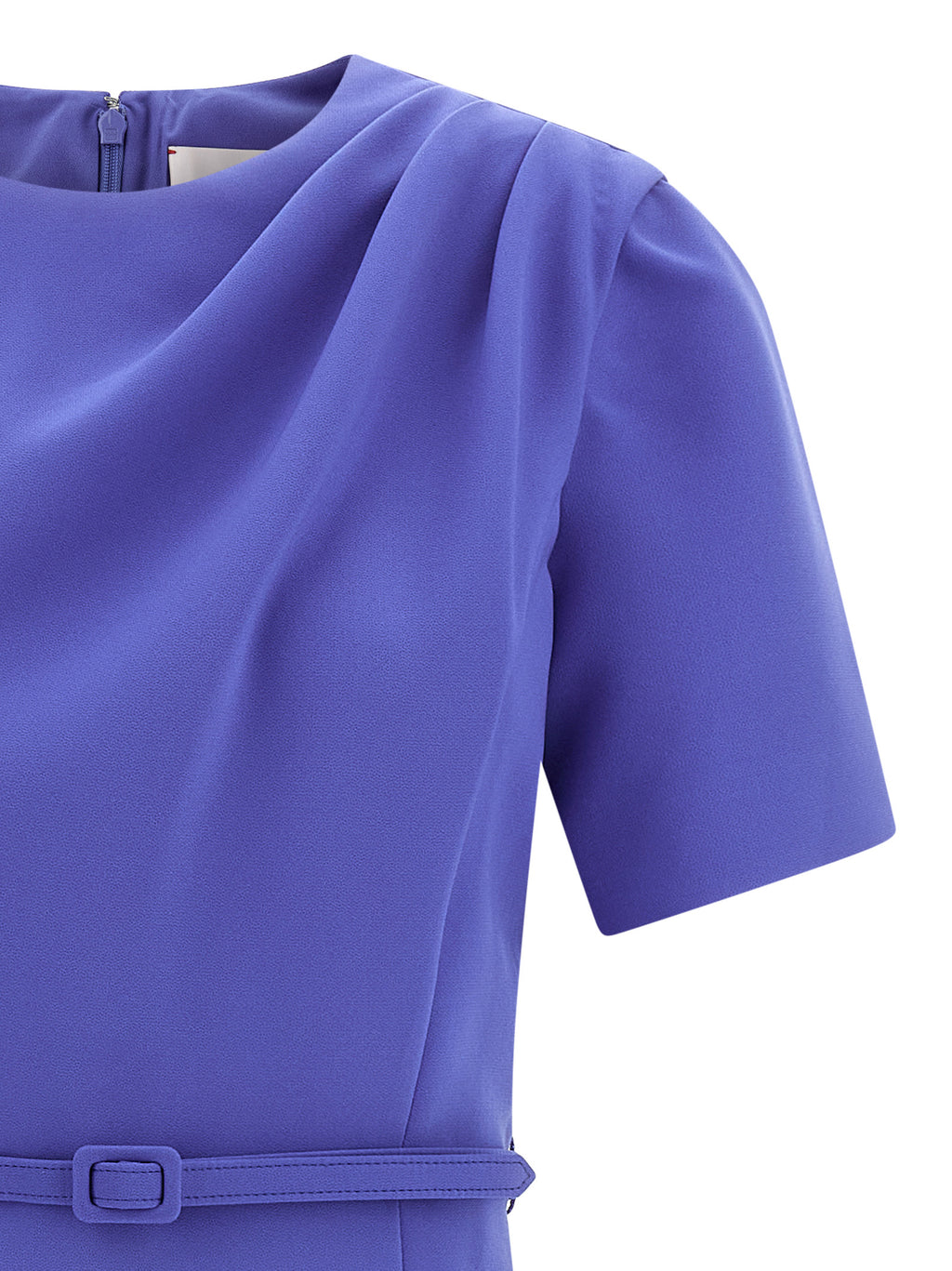 Blue Polyester Midi Dress