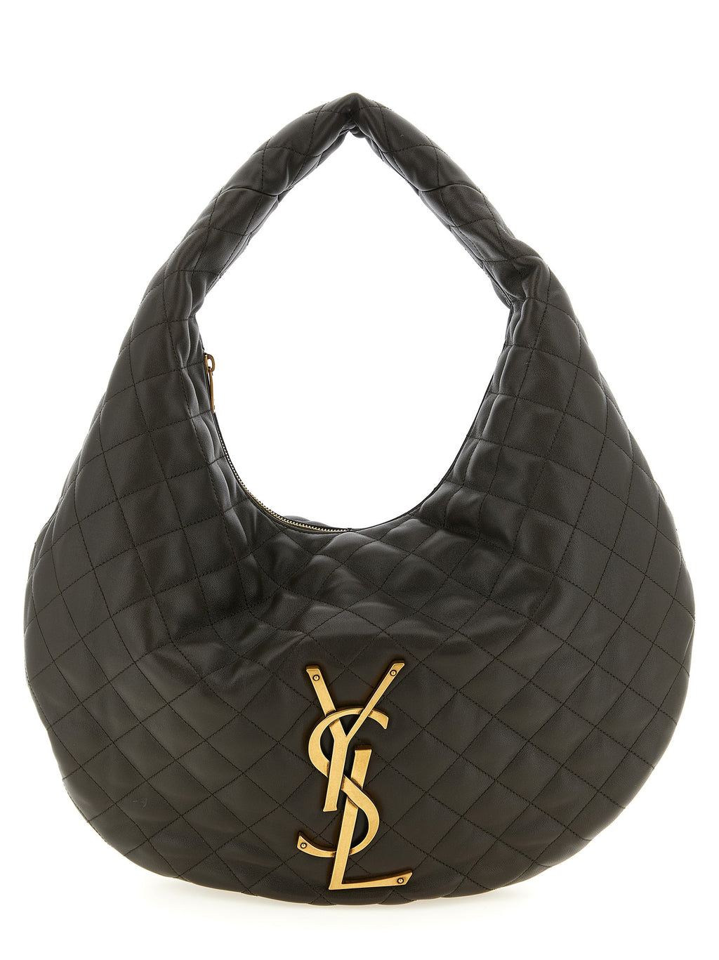 Brown Lamb Leather Hobo Icare Shoulder Bag