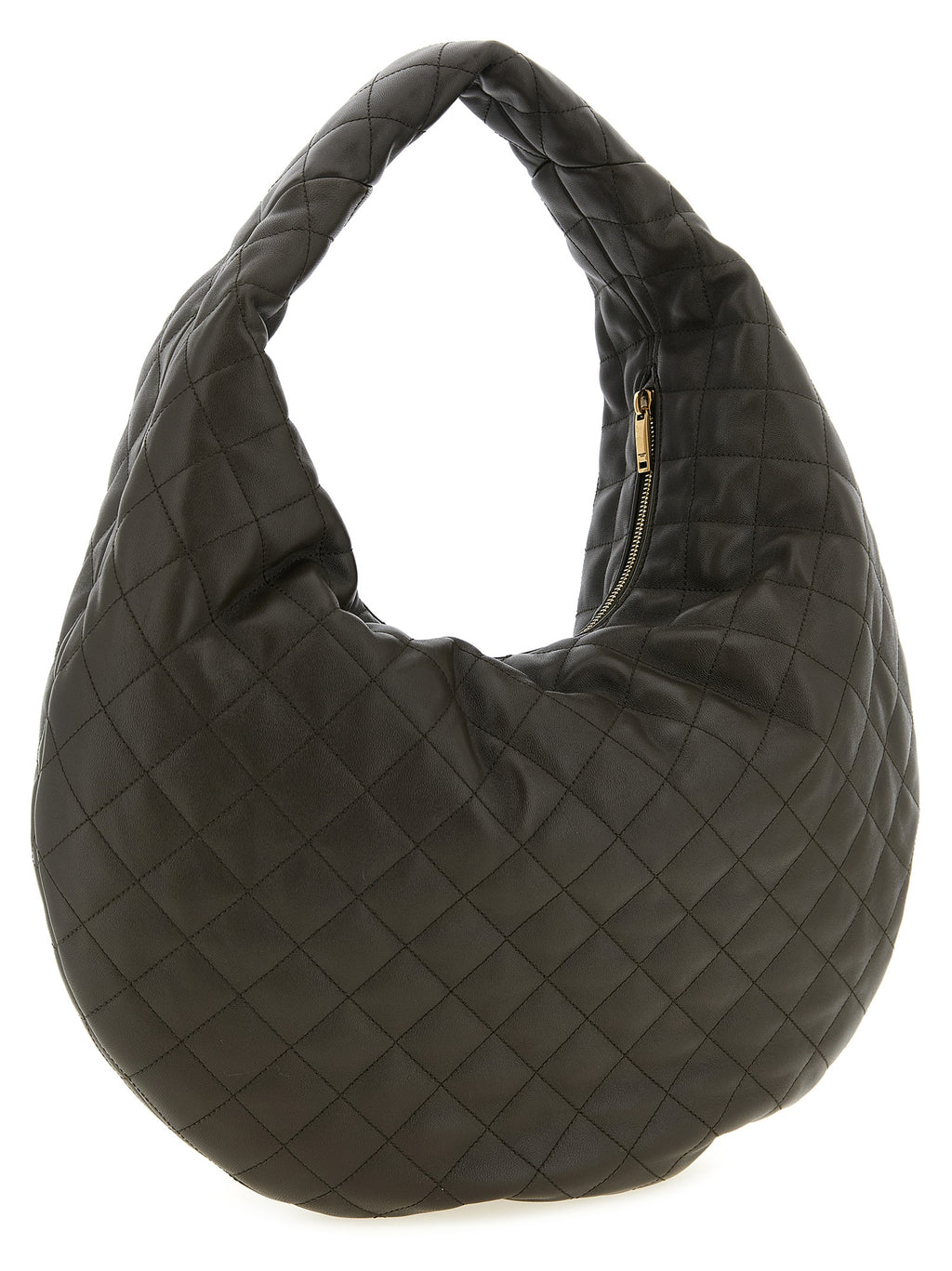 Brown Lamb Leather Hobo Icare Shoulder Bag