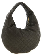 Brown Lamb Leather Hobo Icare Shoulder Bag