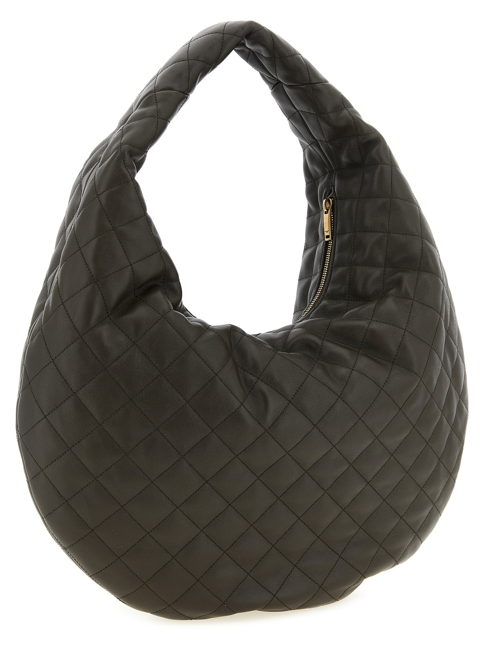 Brown Lamb Leather Hobo Icare Shoulder Bag