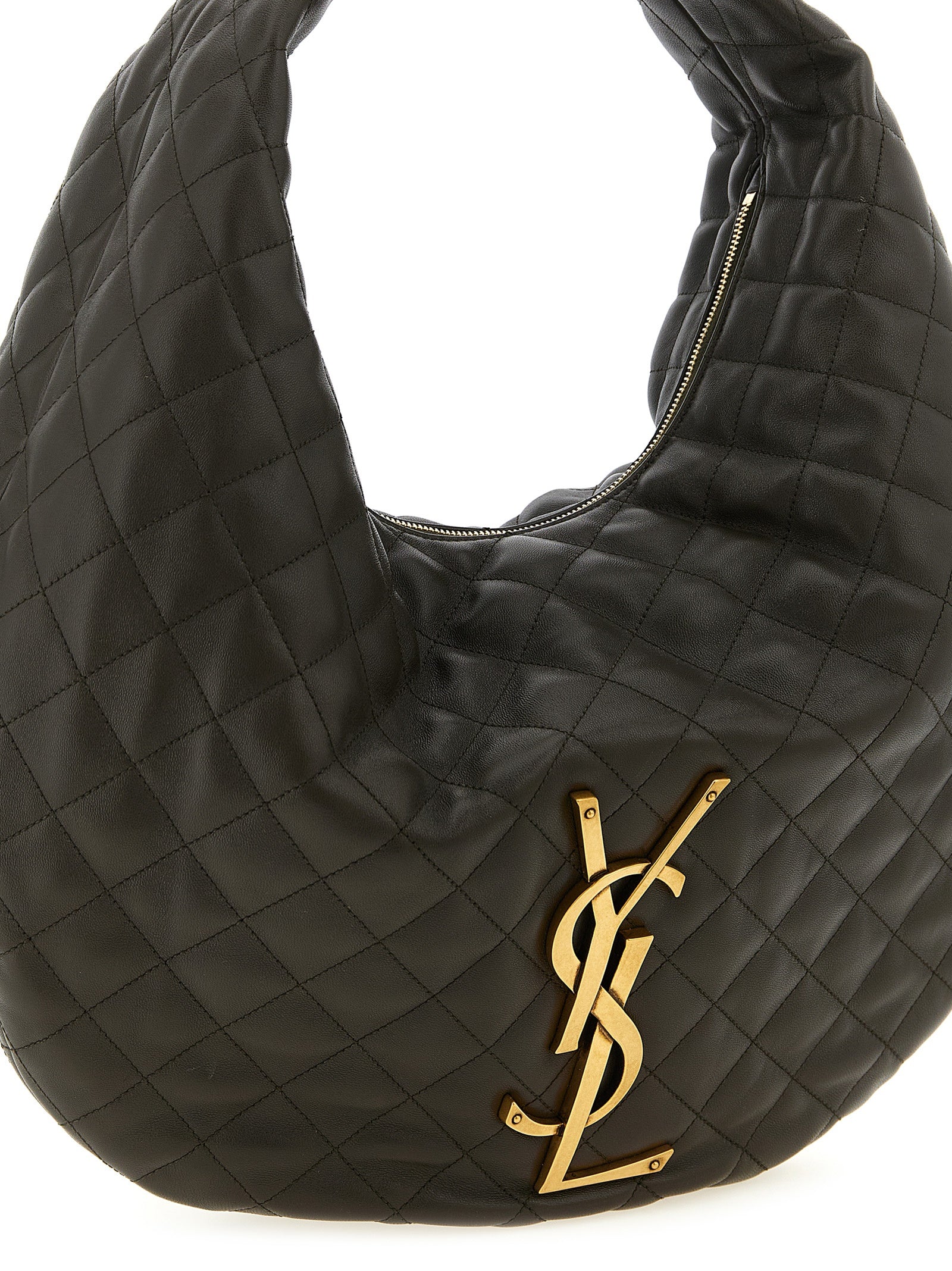 Brown Lamb Leather Hobo Icare Shoulder Bag
