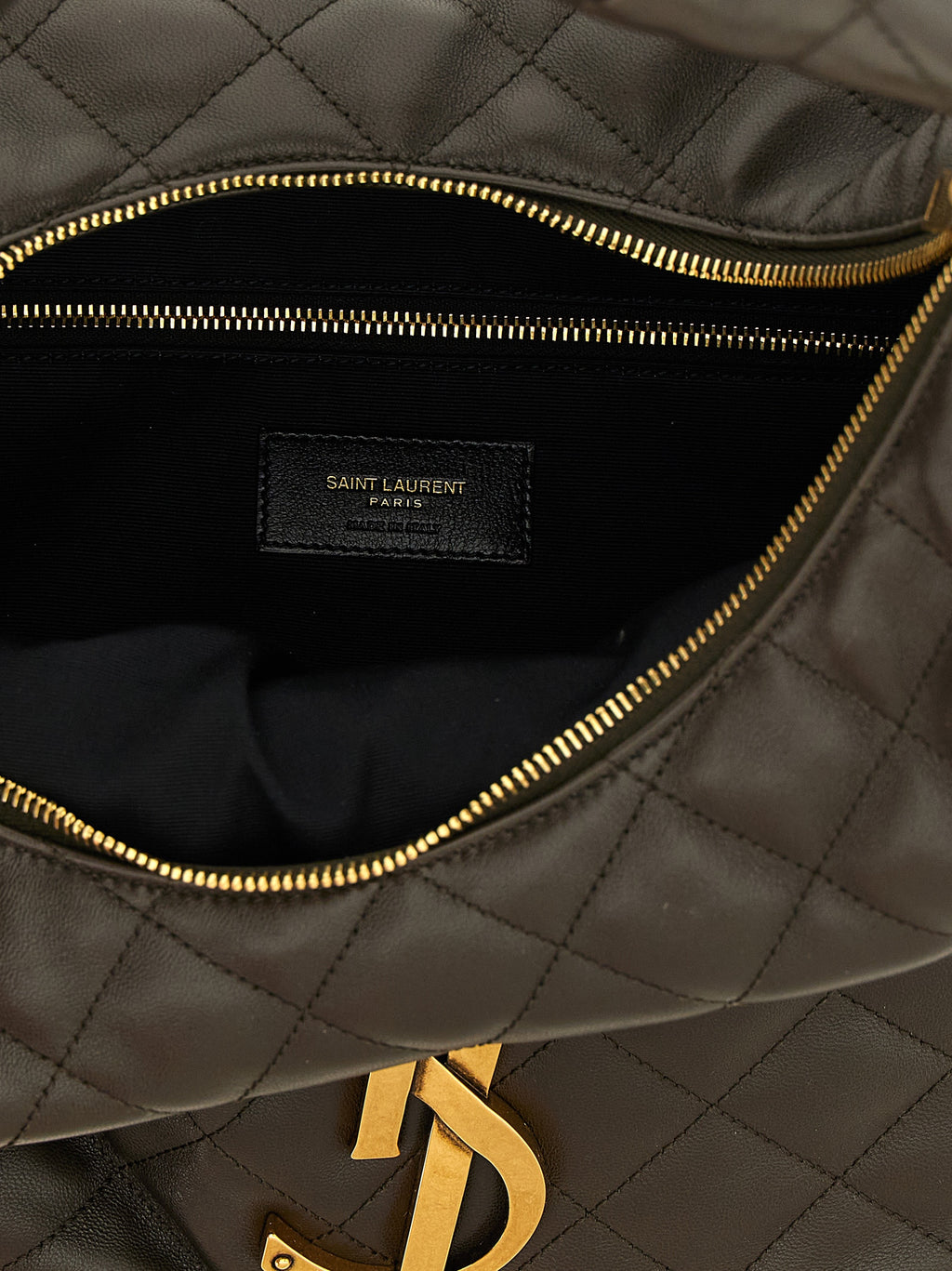 Brown Lamb Leather Hobo Icare Shoulder Bag