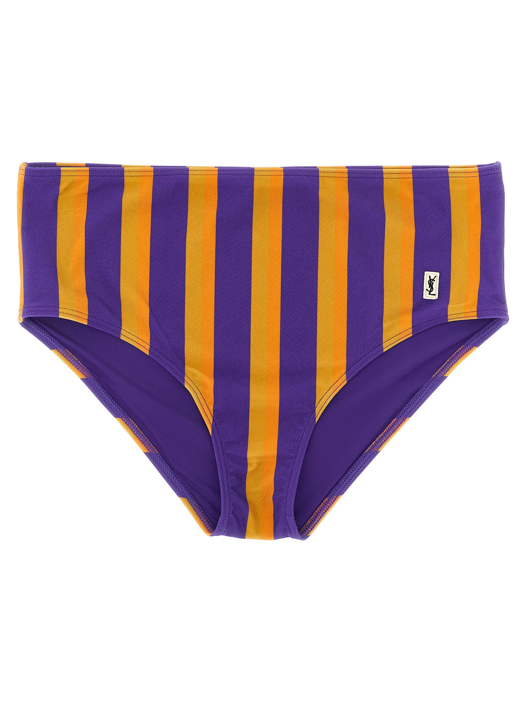 Polyamide Swim Briefs with Vertical Stripes