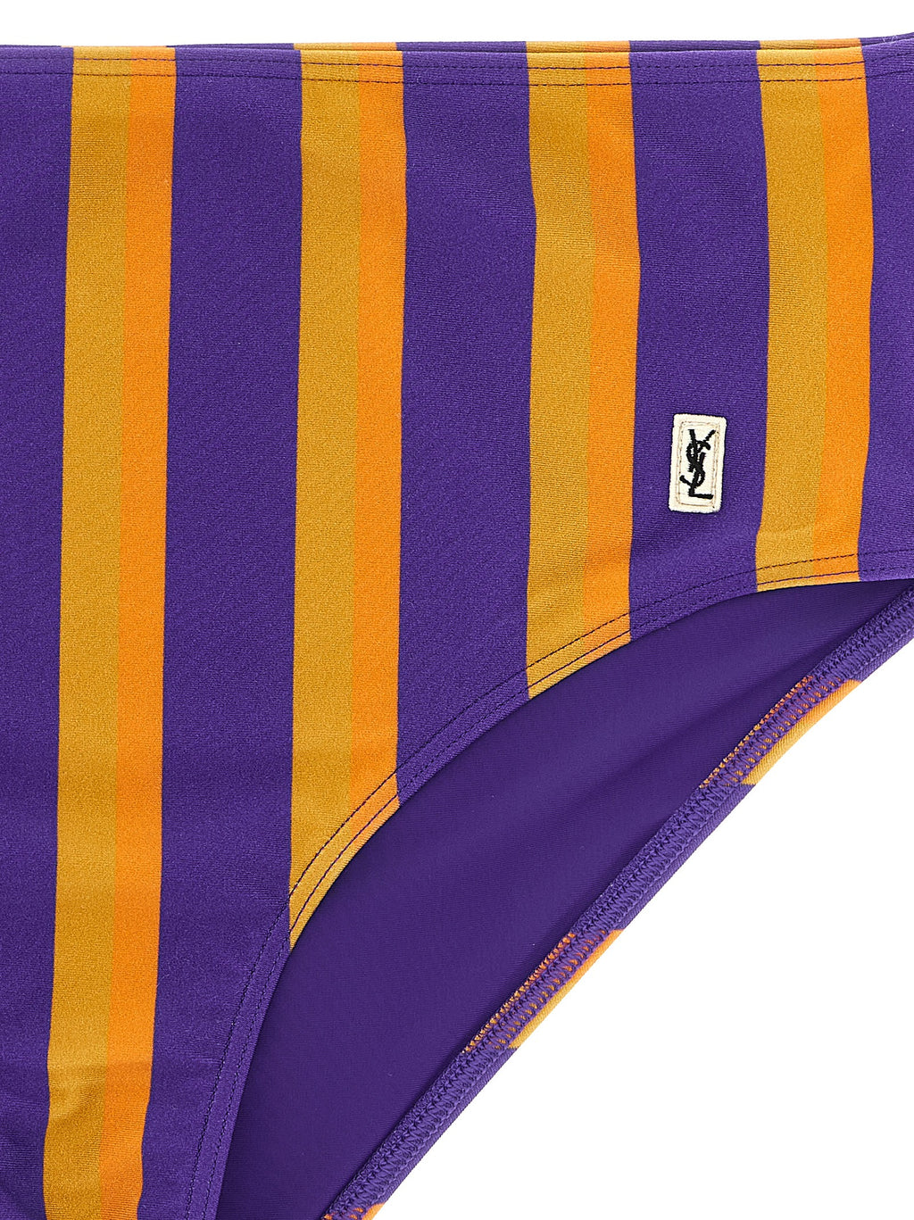 Polyamide Swim Briefs with Vertical Stripes