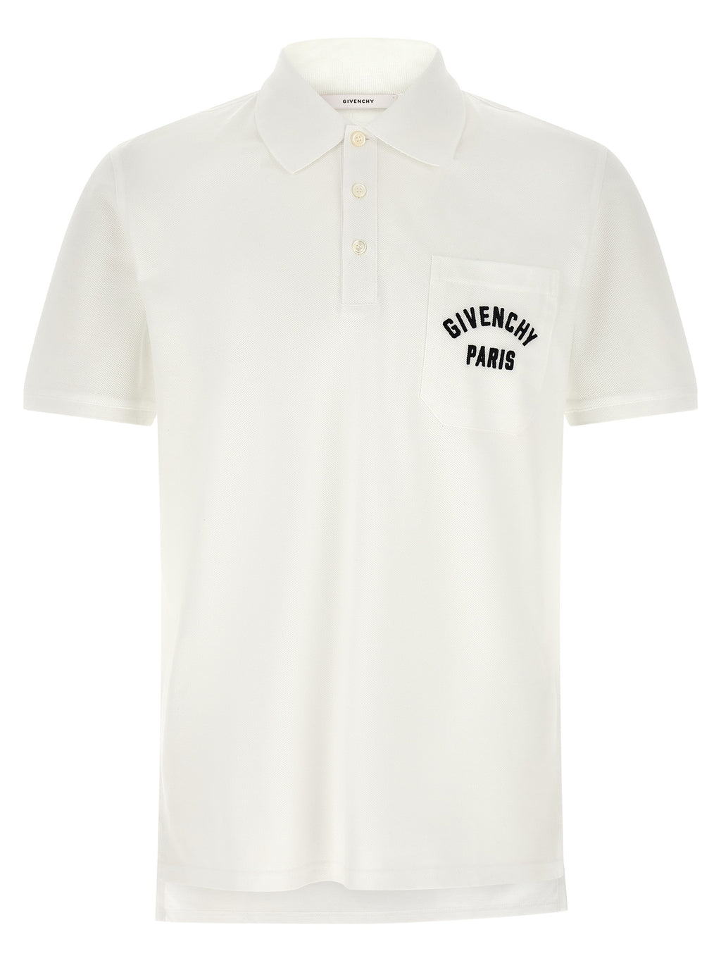 White Cotton Piqué Polo Shirt