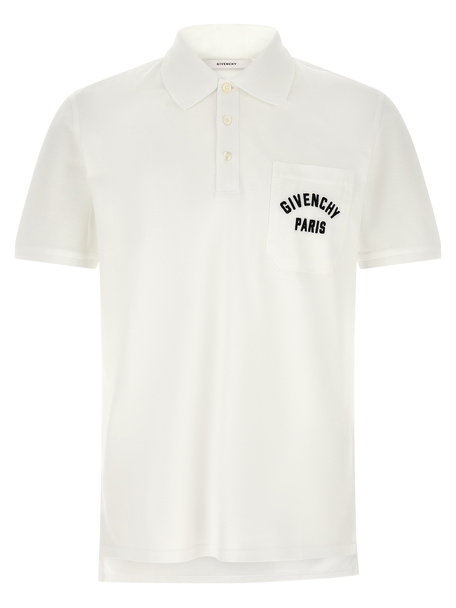 White Cotton Piqué Polo Shirt