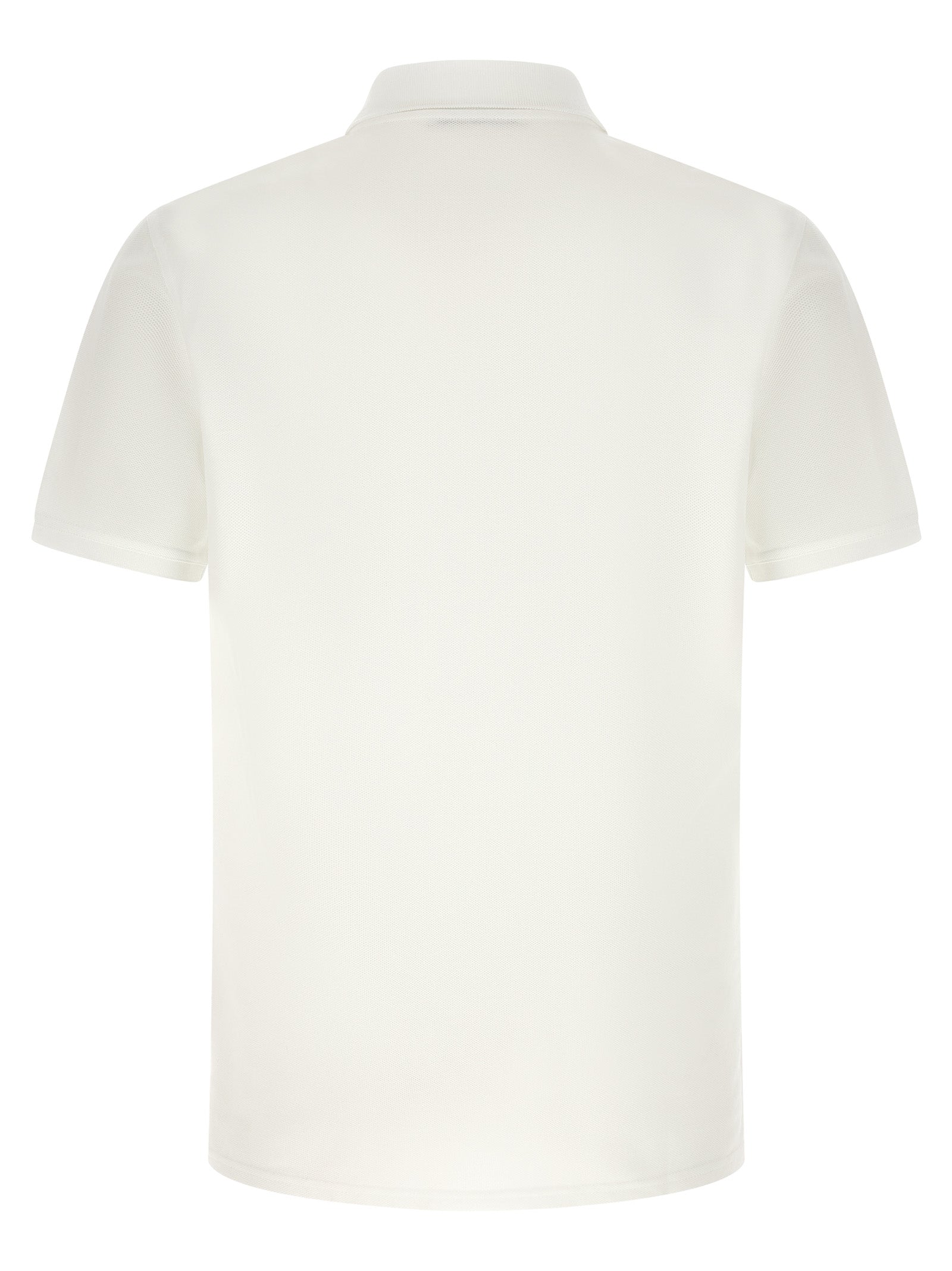 White Cotton Piqué Polo Shirt