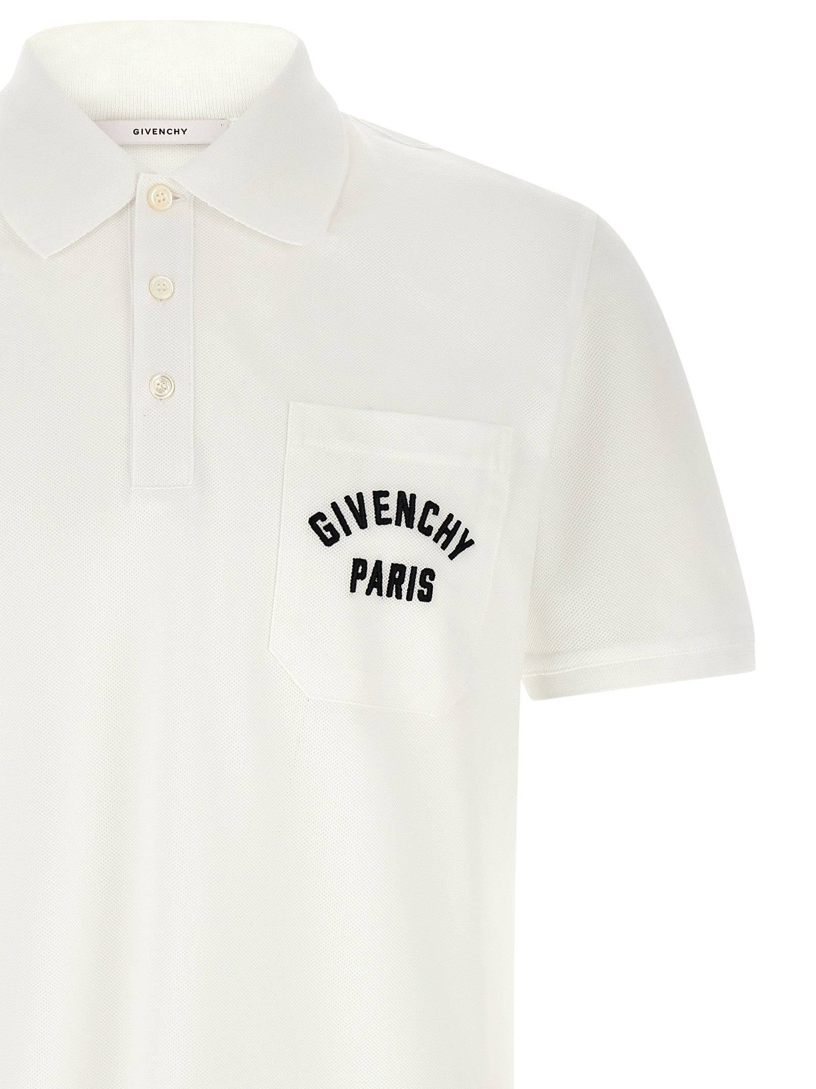 White Cotton Piqué Polo Shirt