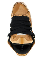 Brown Cotton Chunky Sneakers