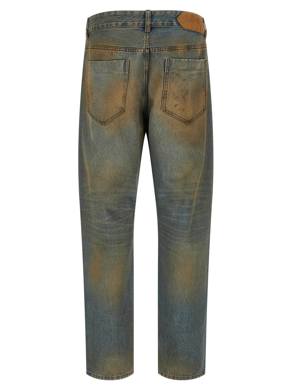 Multicolor Cotton Le De-Nimes Berger Straight-Leg Jeans