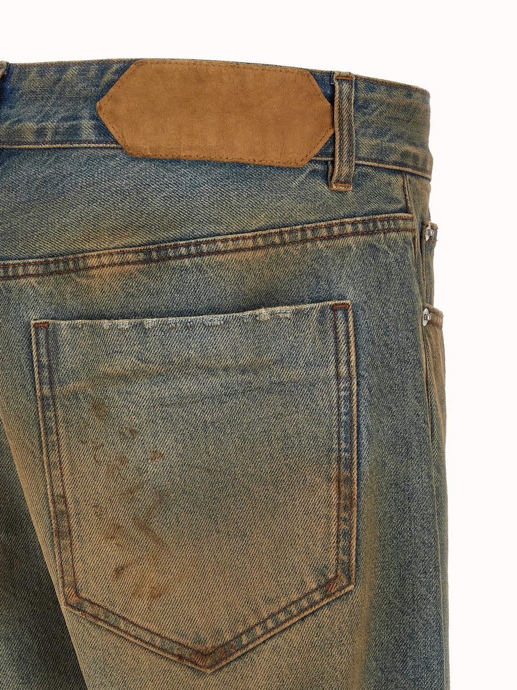 Multicolor Cotton Le De-Nimes Berger Straight-Leg Jeans