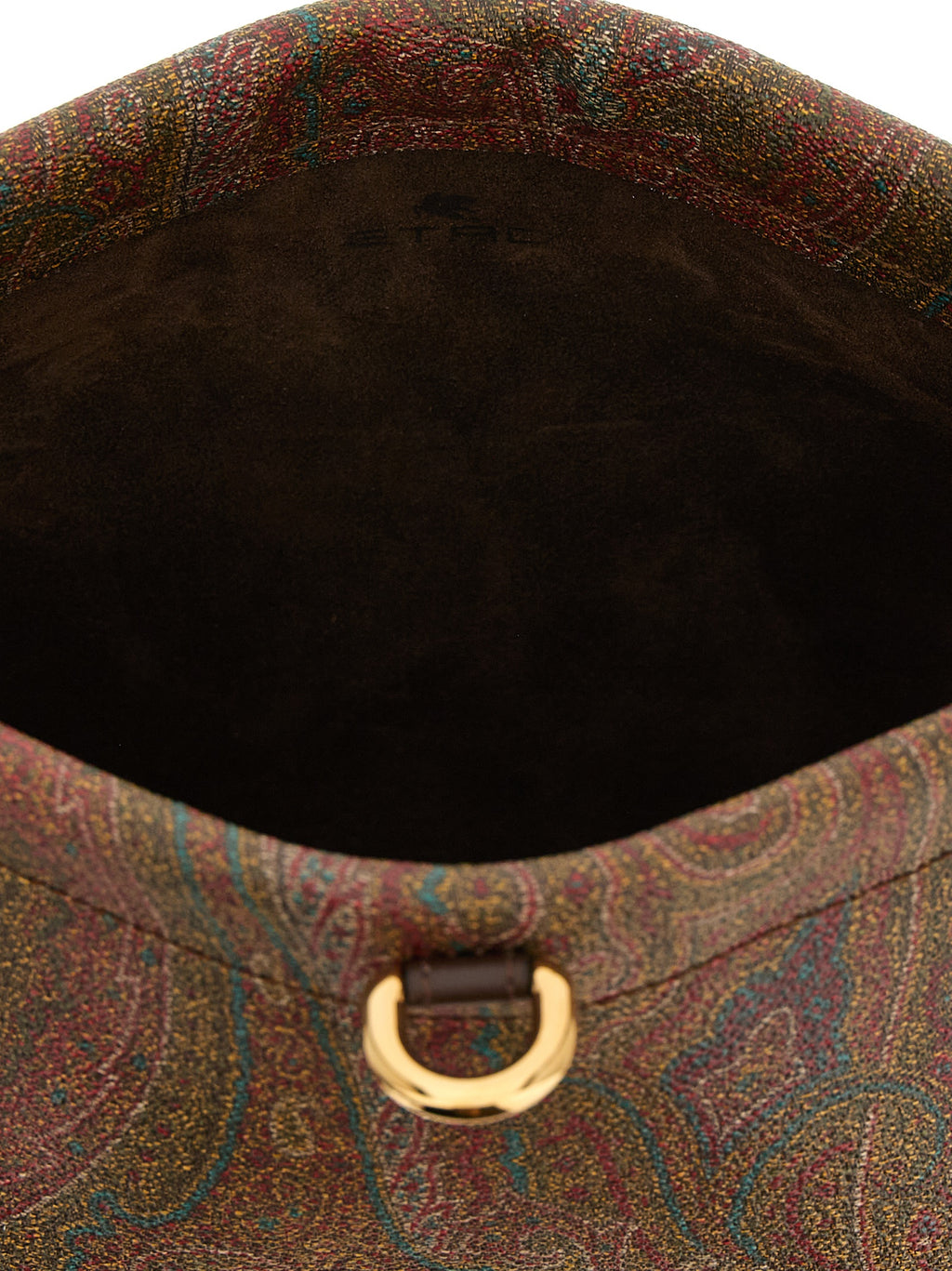 Brown Cotton Clutch Bag