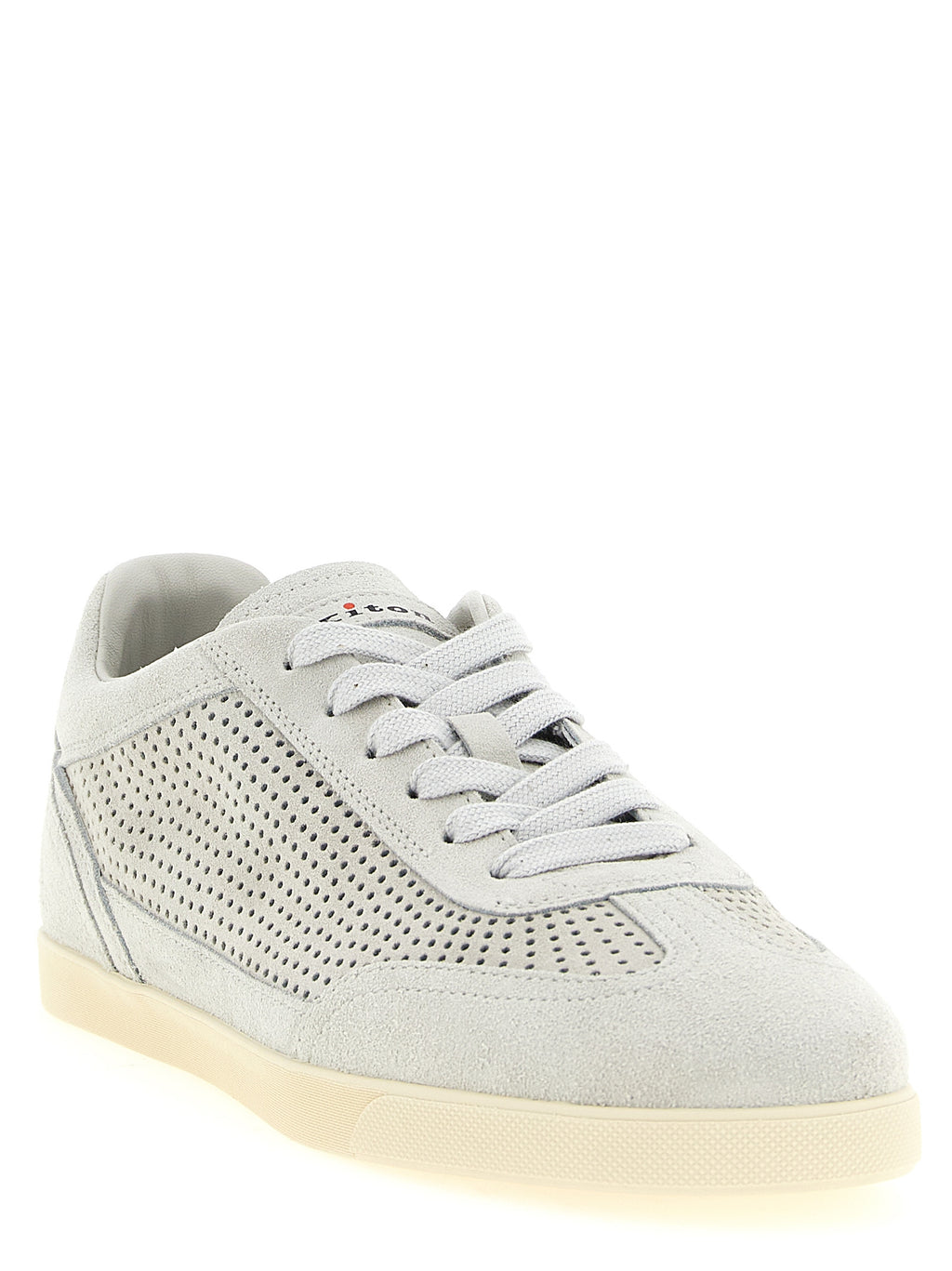 Gray Calfskin Low Top Sneakers