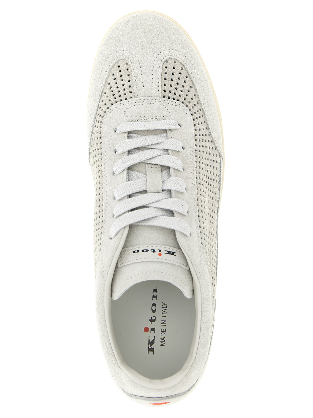 Gray Calfskin Low Top Sneakers