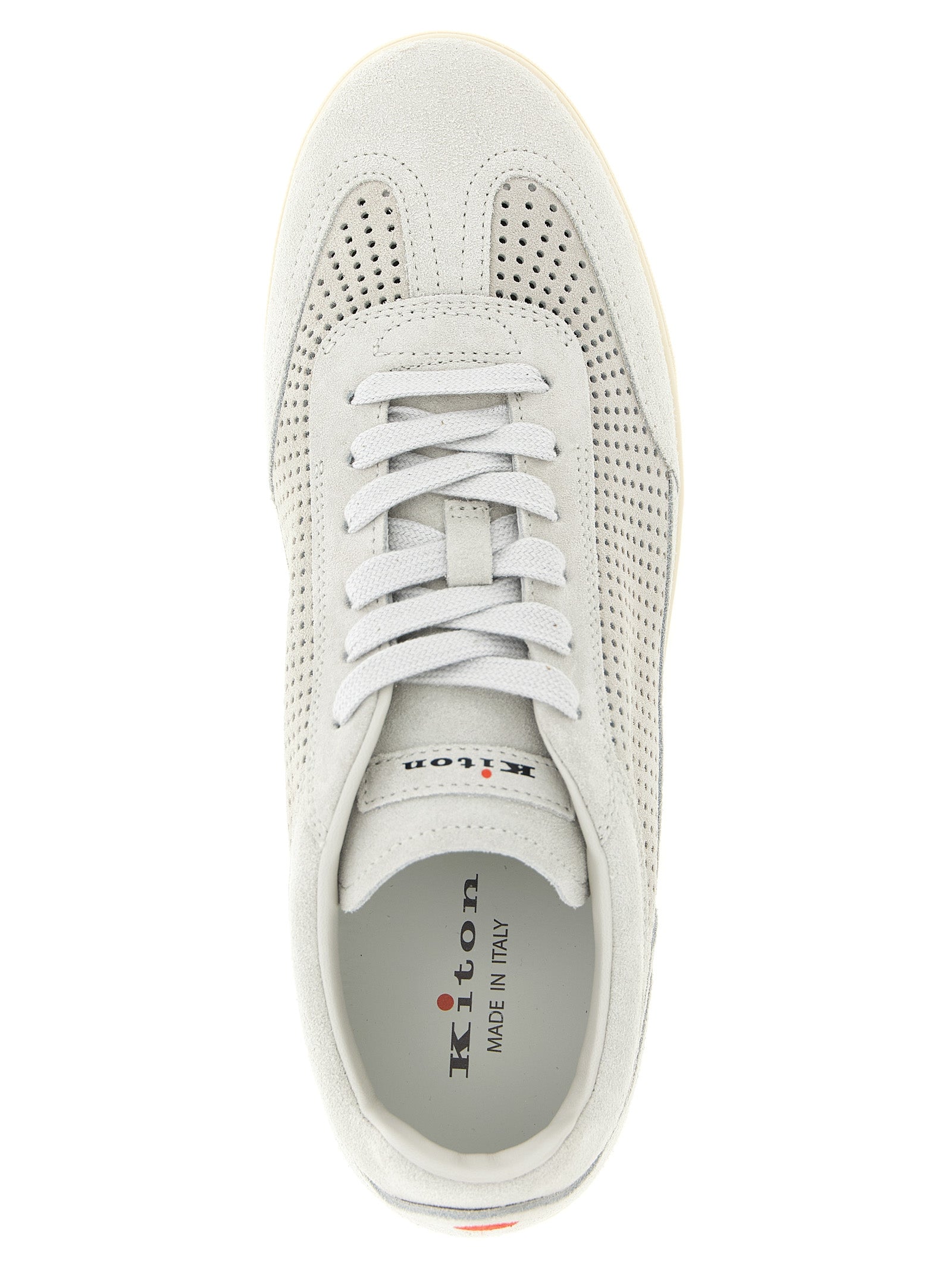 Gray Calfskin Low Top Sneakers