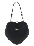 Garnet Leather-Effect Belle Heart Frame Handbag