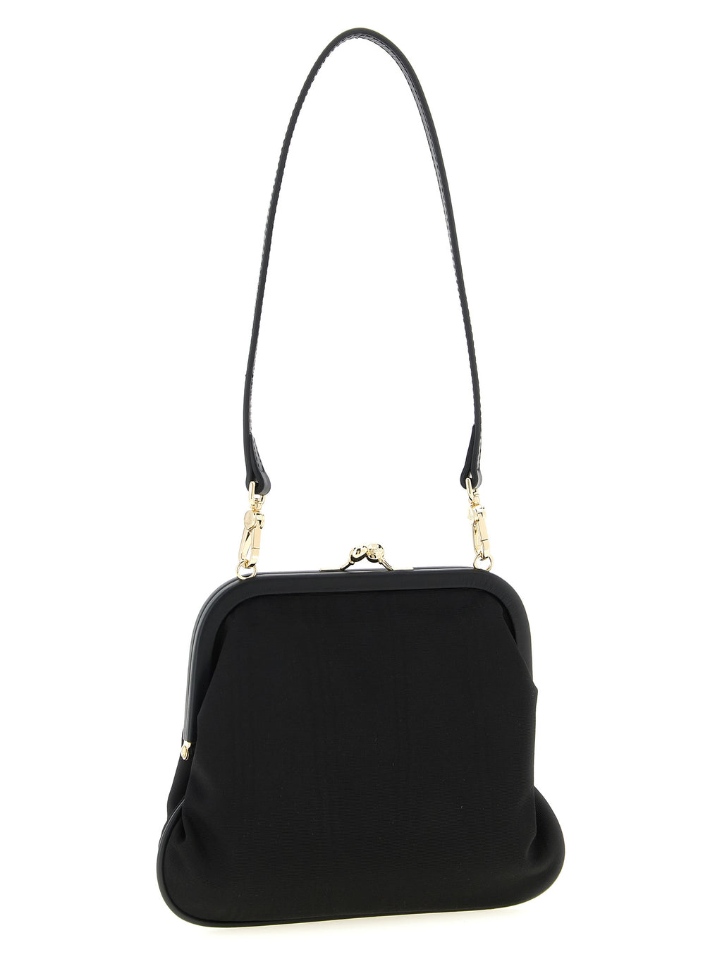 Black Viscose Clutch Bag