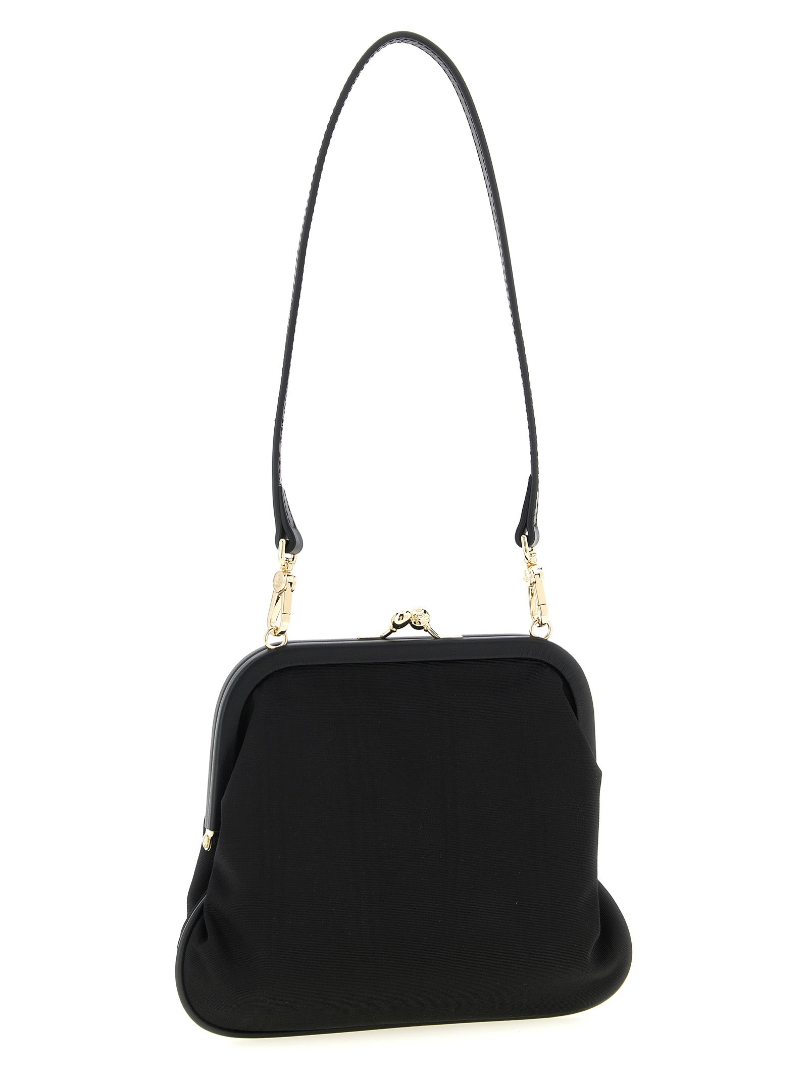 Black Viscose Clutch Bag