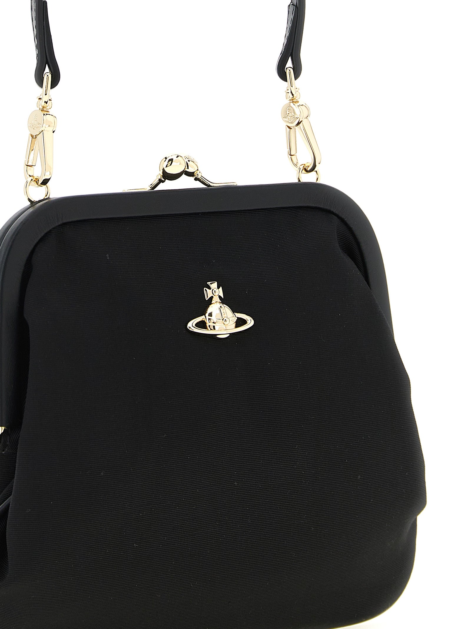 Black Viscose Clutch Bag