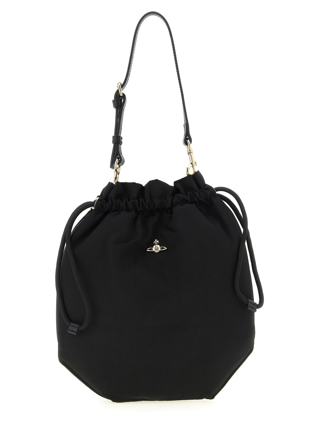 Moiré Viscose Drawstring Handbag