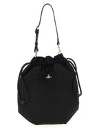Moiré Viscose Drawstring Handbag