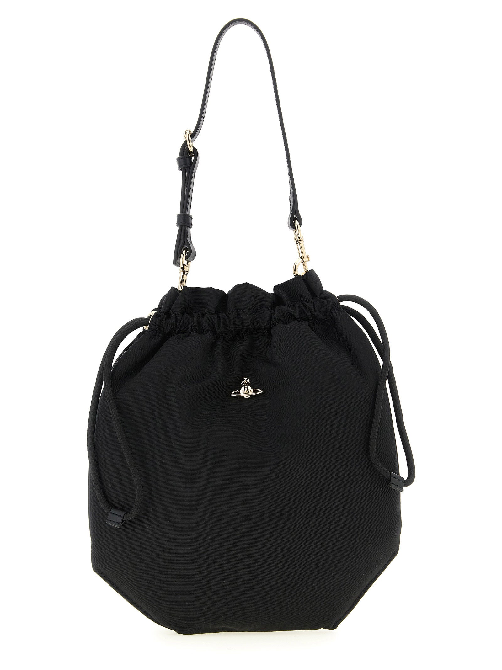 Moiré Viscose Drawstring Handbag