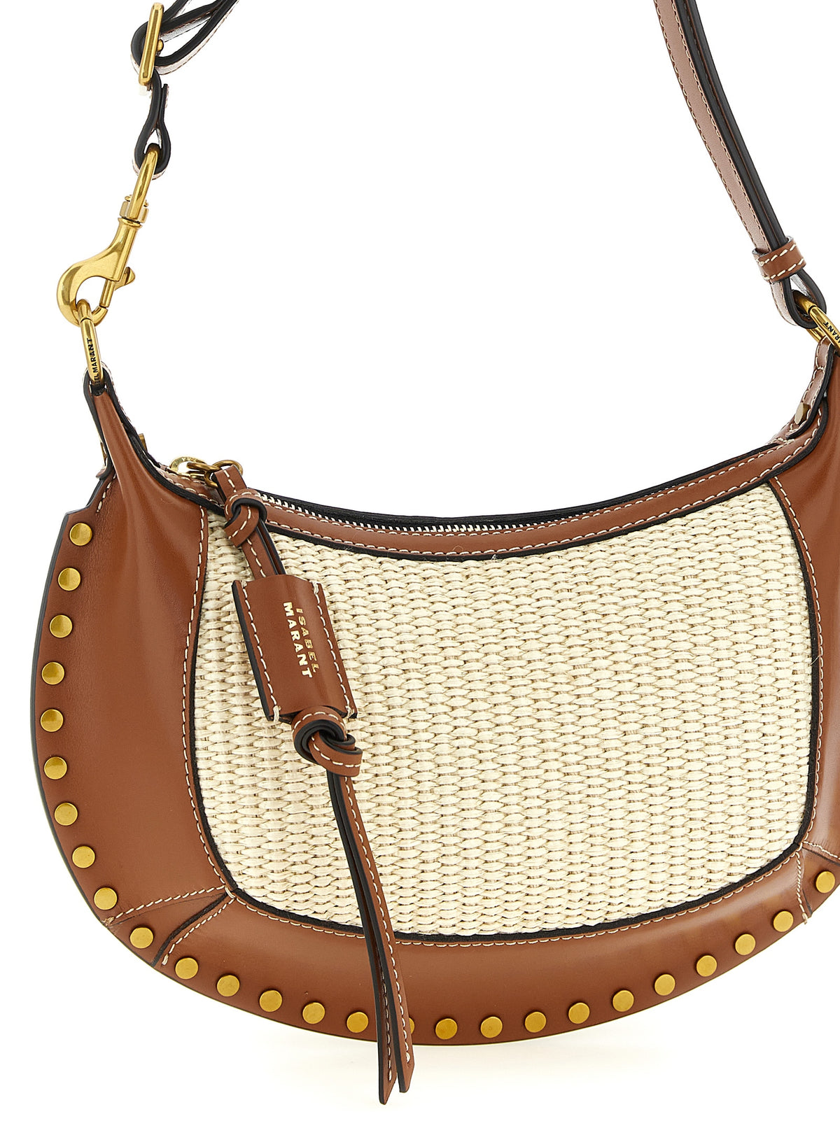 Calfskin Oskan Moon Shoulder Bag