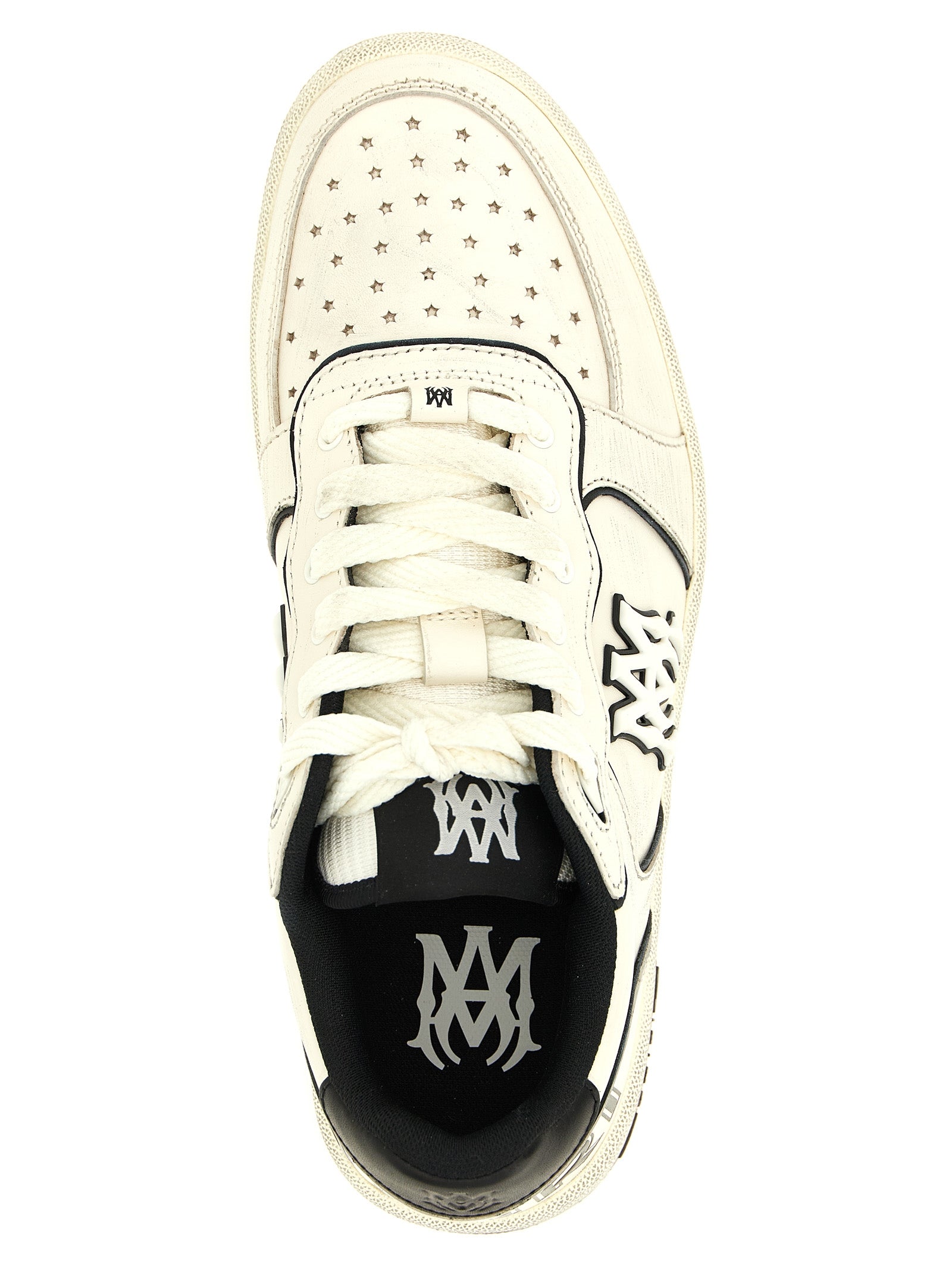 Bicolor Bovine Leather Low Top Sneakers