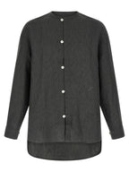 Gray Linen Blouse